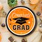 25 Count Orange Congrats Grad Paper Dessert Plates Graduation Party Disposable Plates